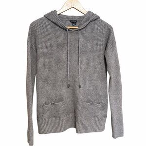 Club Monaco Knit Charcoal Hooded Pullover Sweater Size S